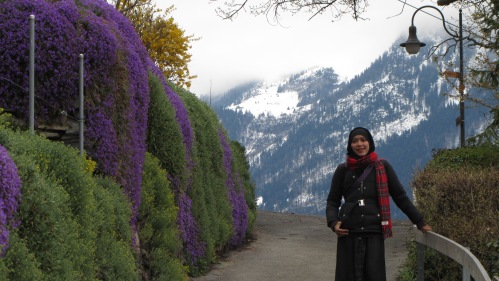 A nice walk with breathtaking view in Interlaken. That's me, btw. (Photo courtesy of my brother Bahri)